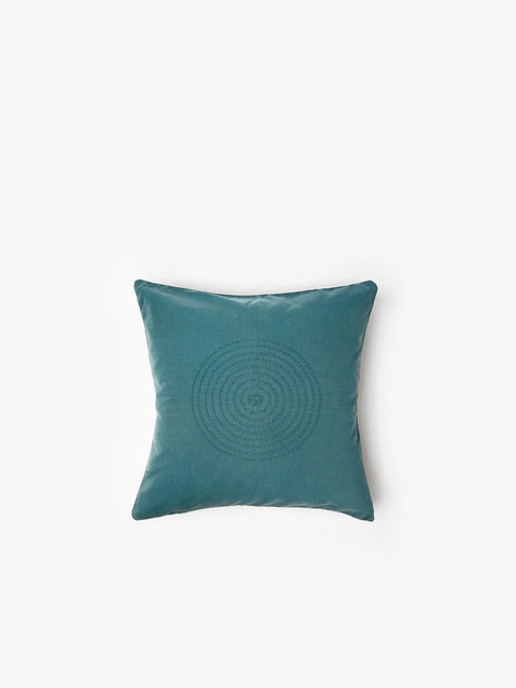 Hand Embroidered Sashiko Cushion Cover - Green