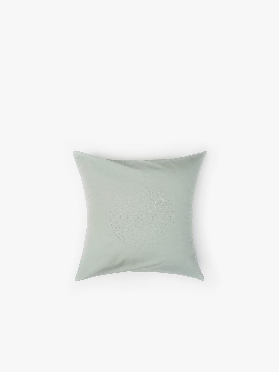 Hand Embroidered Sashiko Cushion Cover - Mint