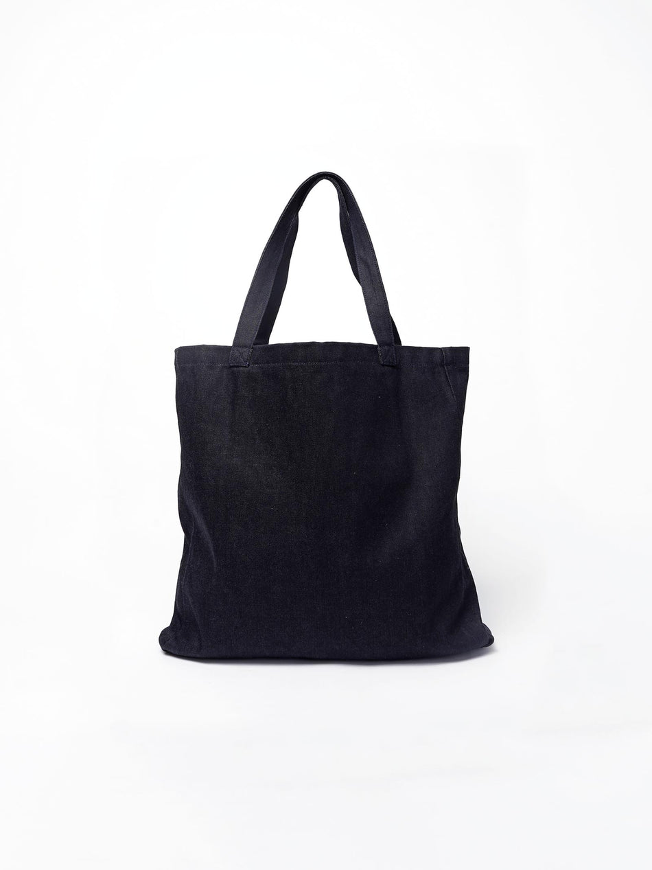 Hand Embroidered Sashiko Circle Tote Bag - Indigo