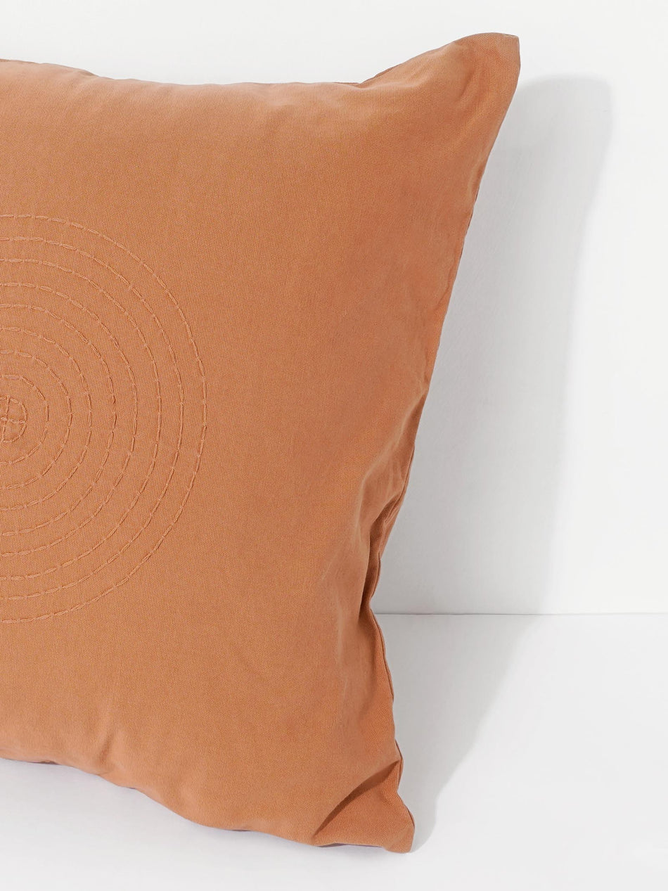 Hand Embroidered Sashiko Cushion Cover - Ginger