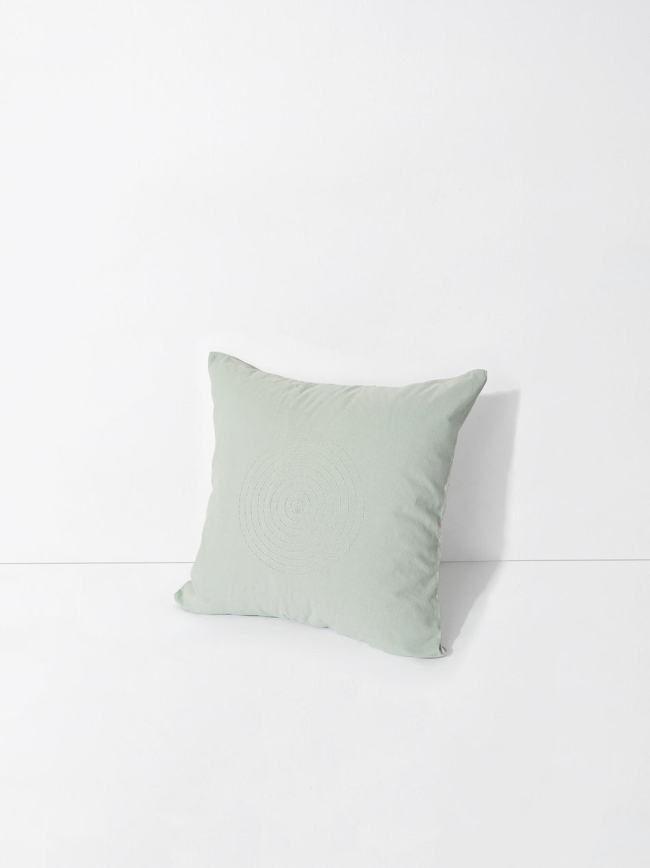 Hand Embroidered Sashiko Cushion Cover - Mint