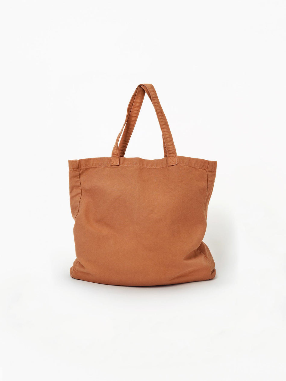 Hand Embroidered Sashiko Circle Tote Bag - Ginger